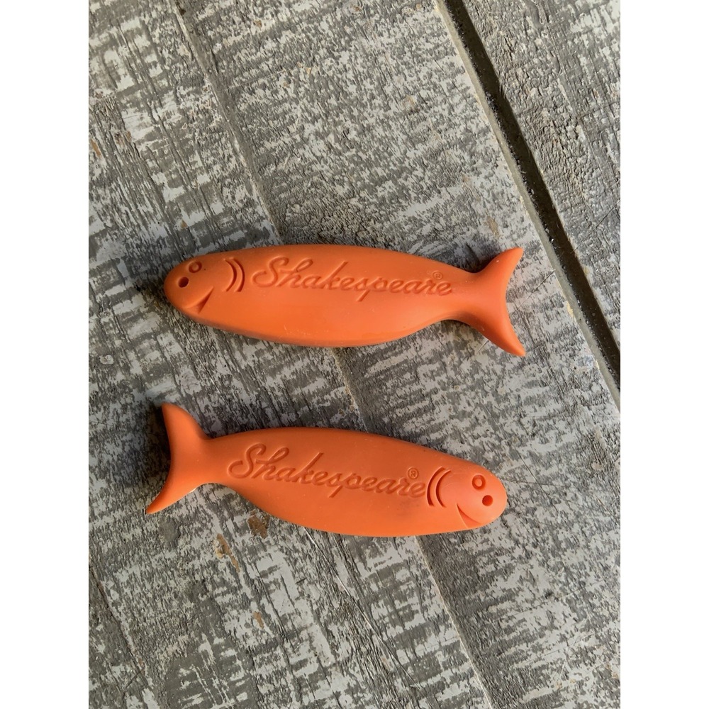 Shakespeare Vintage Casting Practice Fishing 3" Lure Orange Lot Of 2 NOS